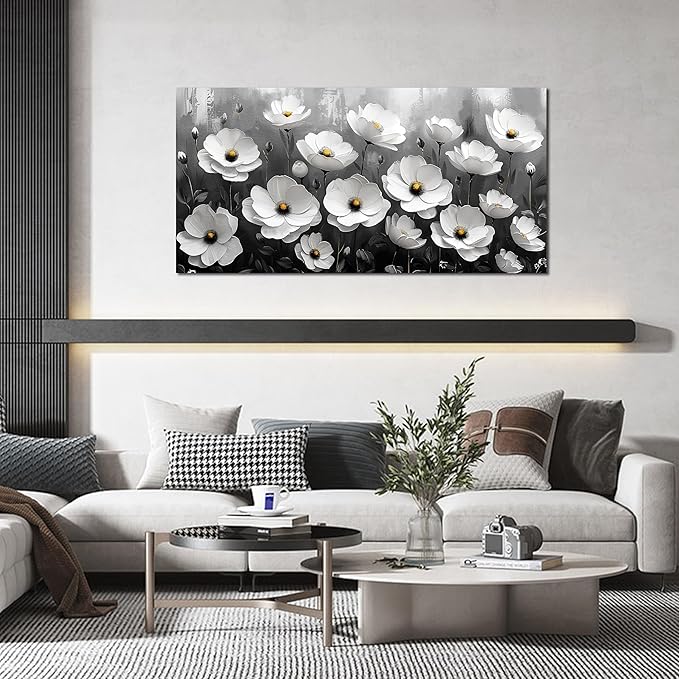 Prepeyssee Black and White Botanical Wall Art floral wall decor - Image 7