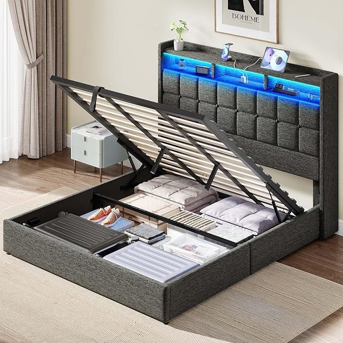 Lift Up King Size Bed Frame by Driftalia