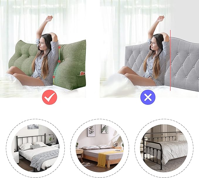 homecozy Wedge Headboard Pillow Dorm Room Reading Pillow Back Support - Image 9