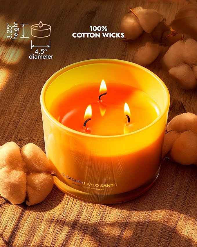 96NORTH Luxury Palo Santo Candle | Large 3 Wick Jar Candle | Up to 50 Hours - Image 5