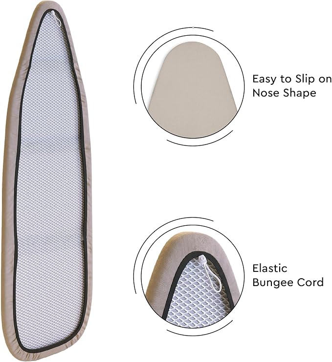 Encasa XO Ironing Board Cover and Pad 42"x14" - 4mm Felt Medium Iron Board - Image 6