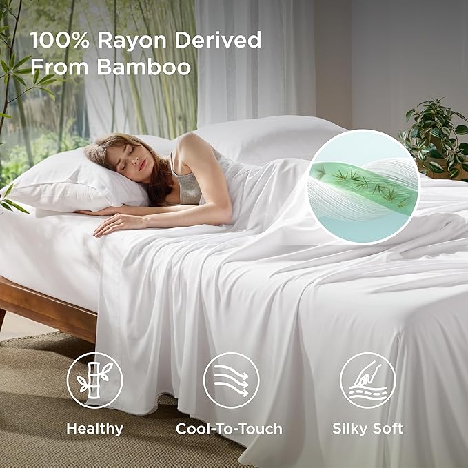 Bedsure Queen Sheet Set, Cooling Sheets - Image 2