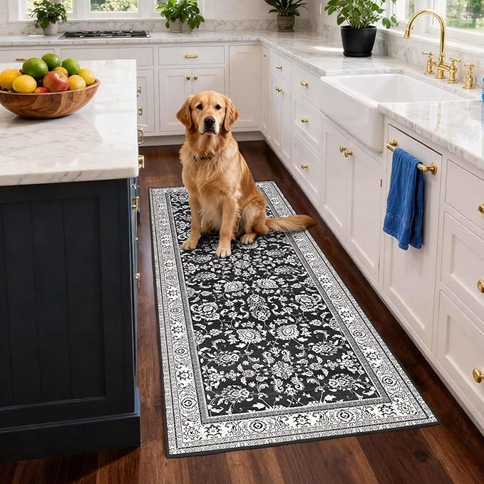 2x3 Washable Area Rug for Entryway：Soft Traditional Printed Area Rug Non-Slip - Image 3