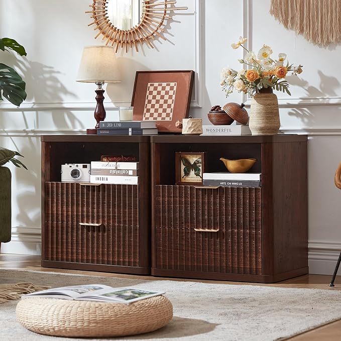 LEYAOYAO Fluted Nightstand - Image 8