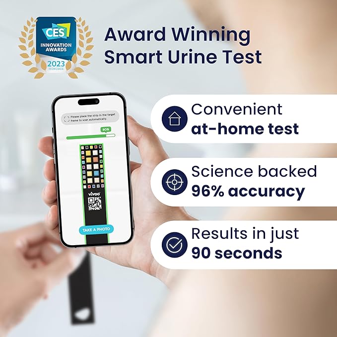 Vivoo Urine Test Strips for at-Home Wellness: 8-in-1 Advanced Urine Test for - Image 2
