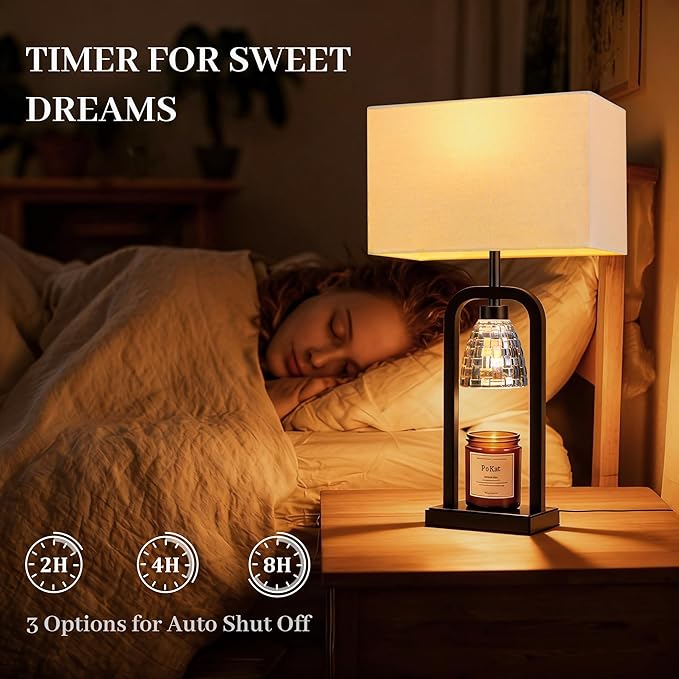 PoKat Table Lamps with Candle Warmer & Timer - Image 5