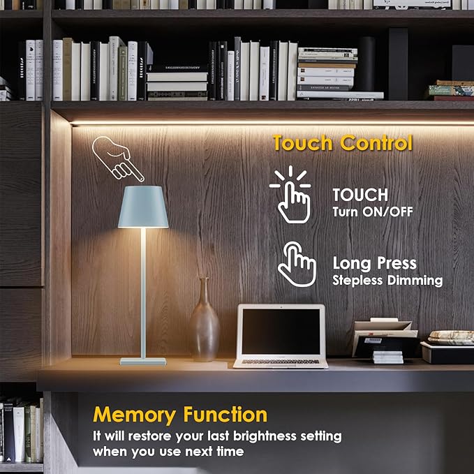 4 Packs Rechargeable LED Table Lamp, 6000mAh Outdoor Cordless Desk Lamp - Image 3