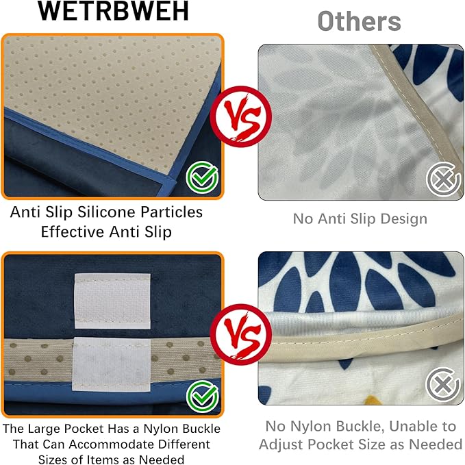 WETRBWEH TV Remote Control Holder Couch Caddy, Non-slip Bedside Caddy Organizer - Image 6