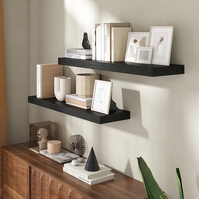 36 Inch Floating Shelves for Wall, 8 Inch Deep Floating Shelf for Storage & - Image 2