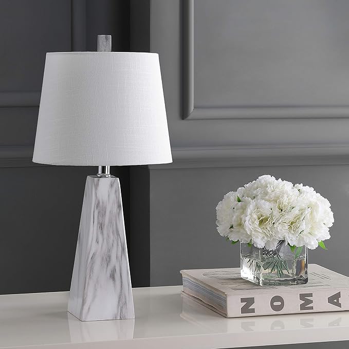 JONATHAN Y JYL1037A 20.5" Modern White Marble Table Lamp, Contemporary - Image 9