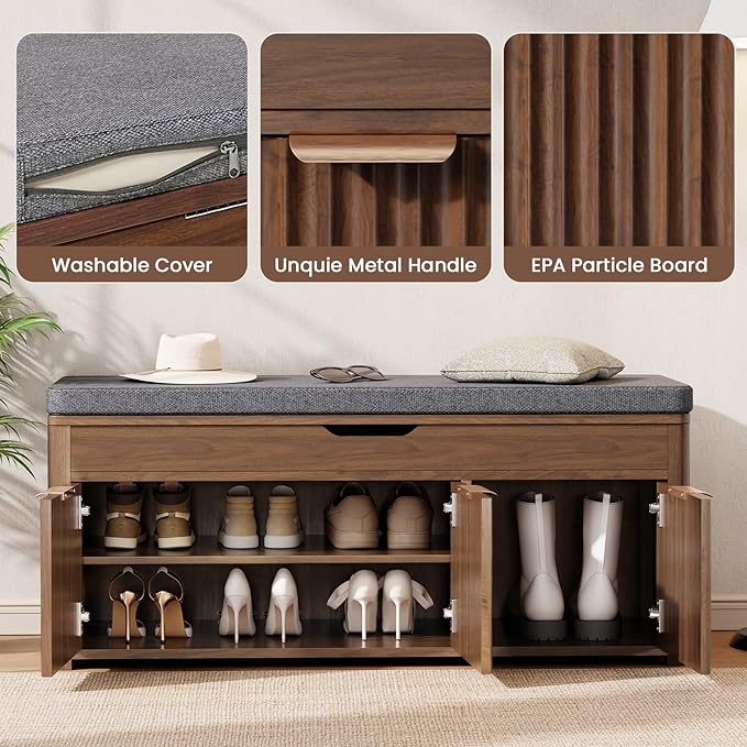 Shoe Bench with Storage - Image 4