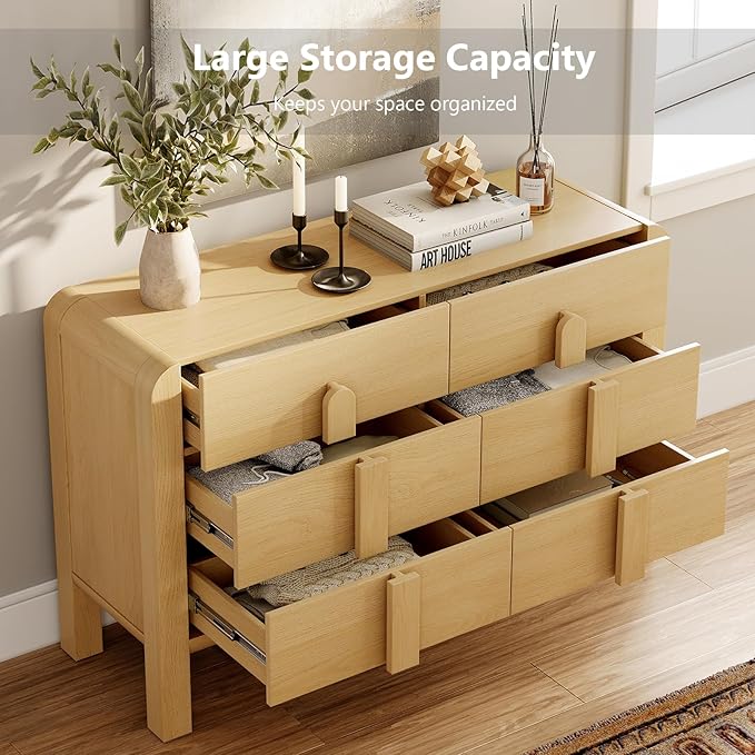 WAMPAT 3 Piece Bedroom Dresser Set, 110.2" Wide Mid Century Modern Chest of - Image 5