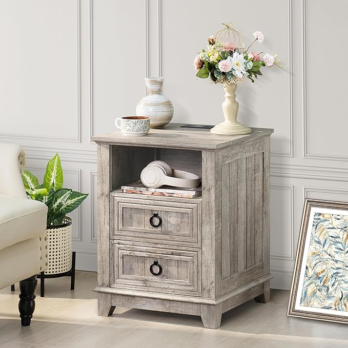 18" Farmhouse Night Stands Set of 2 - Image 7
