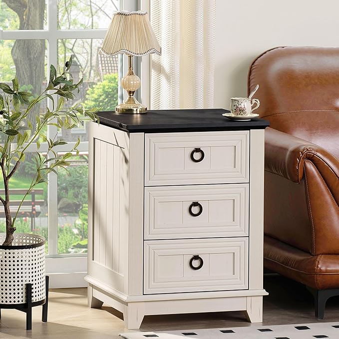 Farmhouse Night Stand Set of 2, Dresser - Image 9