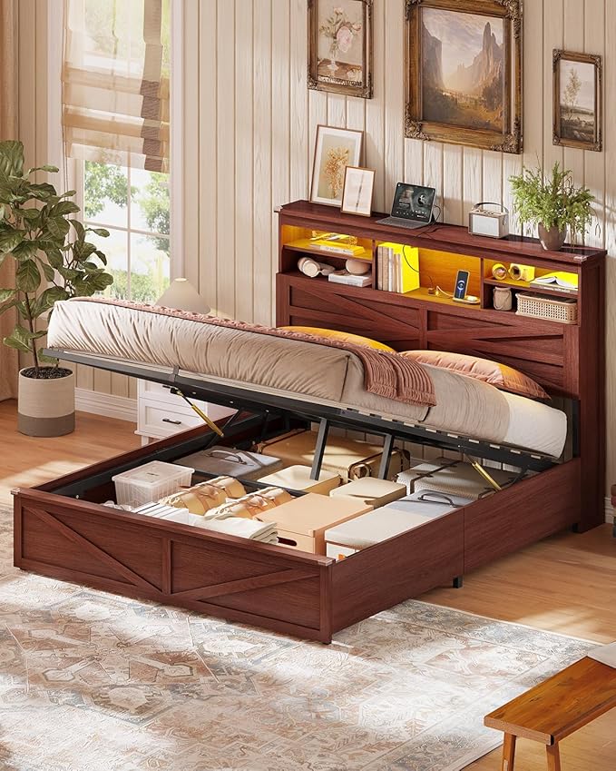AOGLLATI Farmhouse Bed Frame Queen Size - Image 7