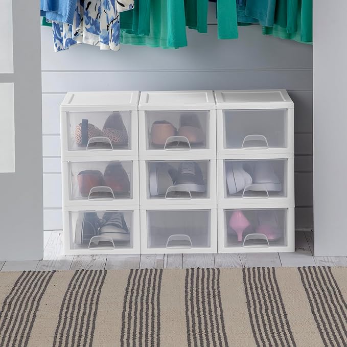 Sterilite 6-Pack 6 Quart Stacking Drawer, Accessories, Craft Supplies, Shoes or - Image 7