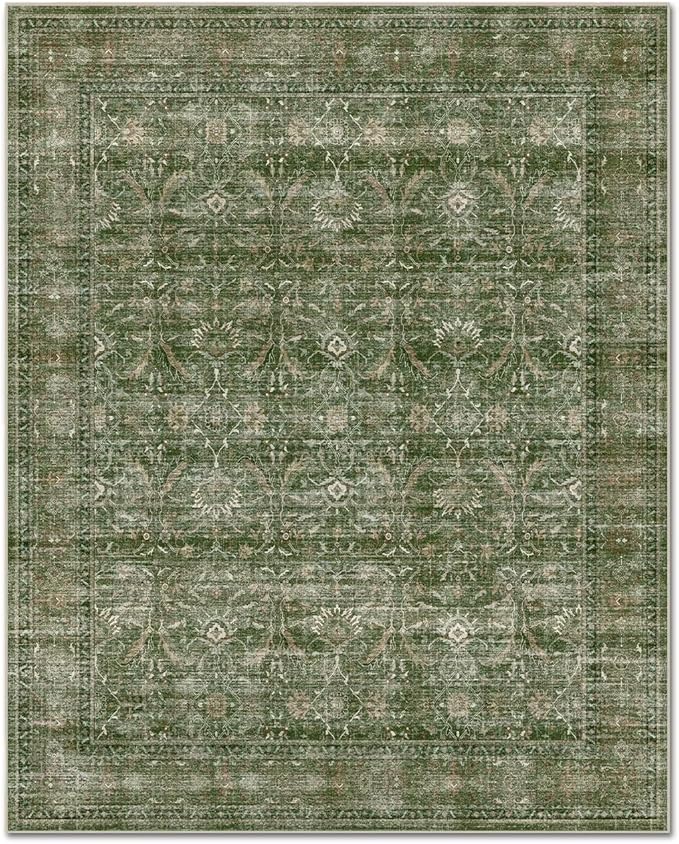 Washable 5x7 Area Rugs for Living Room, Boho Non-Slip Vintage Distress Rugs for - Image 8