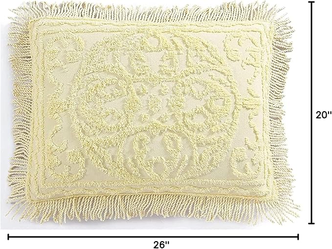 Beatrice Home Fashions Medallion Chenille Bedspread, Standard Sham - Image 3