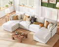 ABCASA 134.6" Oversized Modular Sectional Sofa, 6 Seater U Shaped Couch by ABCASA