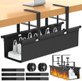 Under Desk Cable Management Tray, REFLYING 14.6" Cable Management Under Desk No by REFLYING