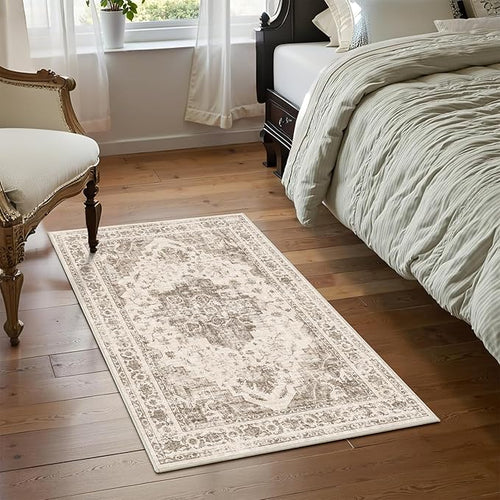 2x3 Vintage Washable Area Rugs for Entryway Soft Non-Slip Bath Mat Boho - Image 2