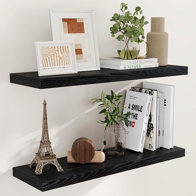 Fun Memories Floating Shelves for Wall, 36 x 9.3 Large Floating Shelf Wall by FunMemories