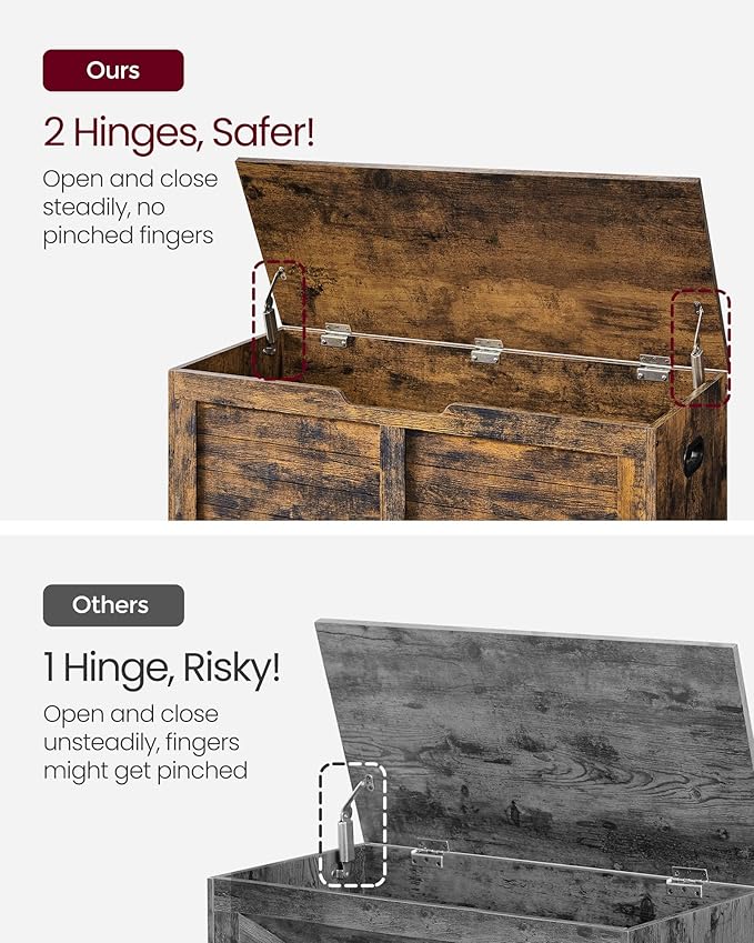 VASAGLE Storage Chest, Storage Bench - Image 5