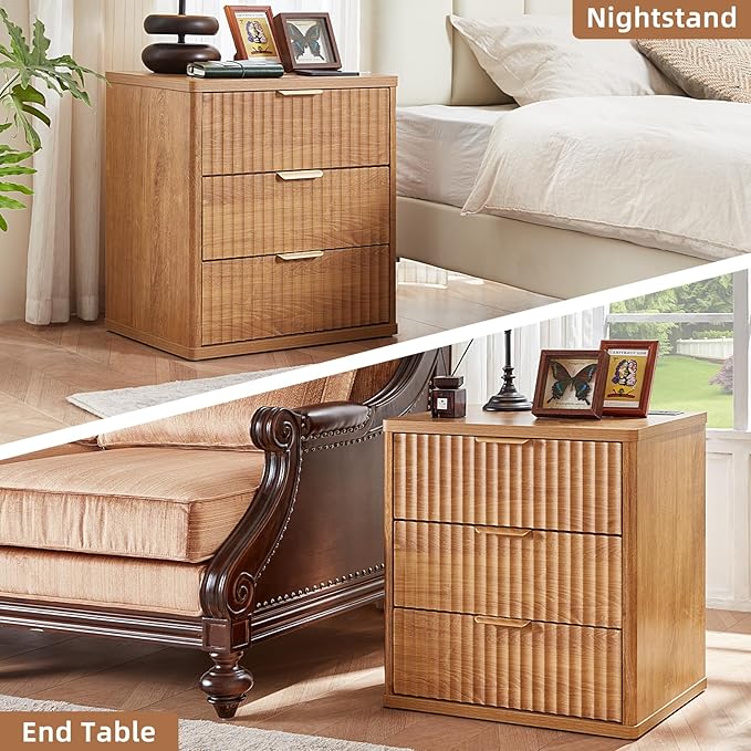 LEYAOYAO 23" Wide Fluted Night Stand - Image 5