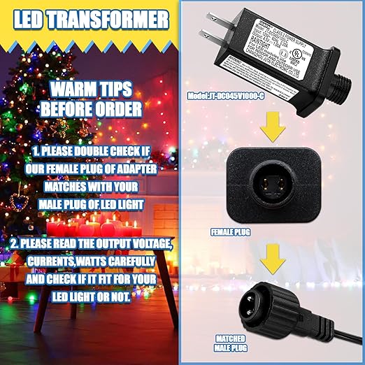 4.5V 1A LED Controller with Extension Cord, Replacement Model JT-DC45V1000-C - Image 6