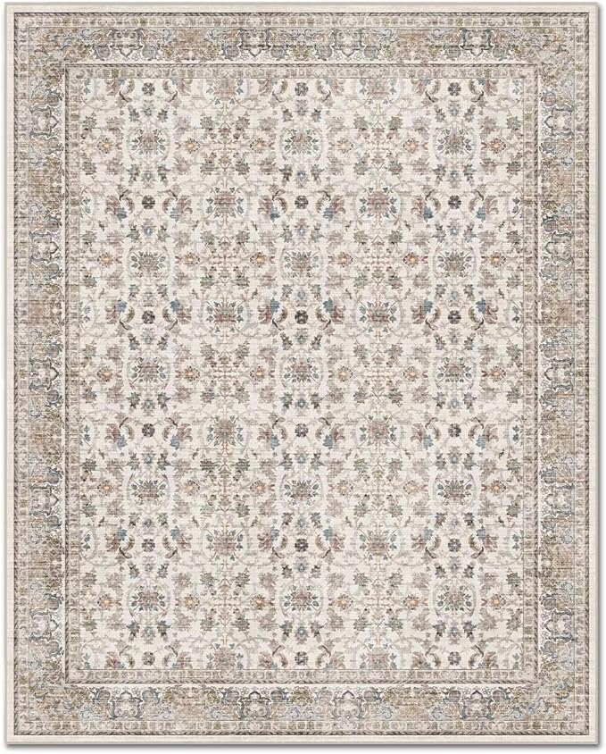 Washable 10x14 Area Rugs for Living Room, Boho Non-Slip Vintage Distress Large - Image 8