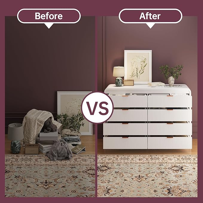 FURSUN Fluted 8 Drawers Dresser - Image 5