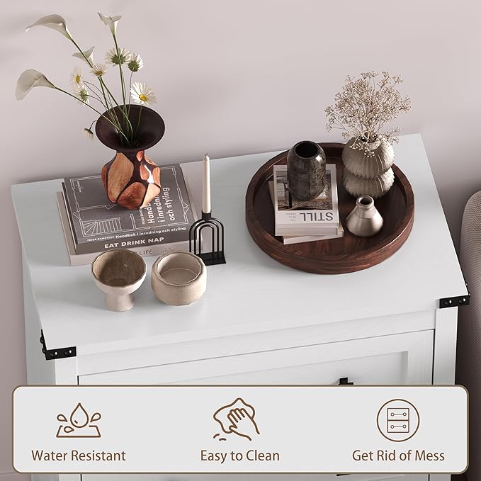 3-Drawer Dresser, Small Wooden Chest of Drawers - Image 6