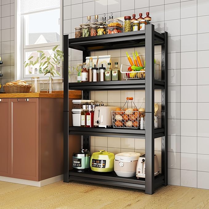 Storage Shelves, Garage Metal Shelving Unit, Adjustable, Double-Layer Column - Image 5