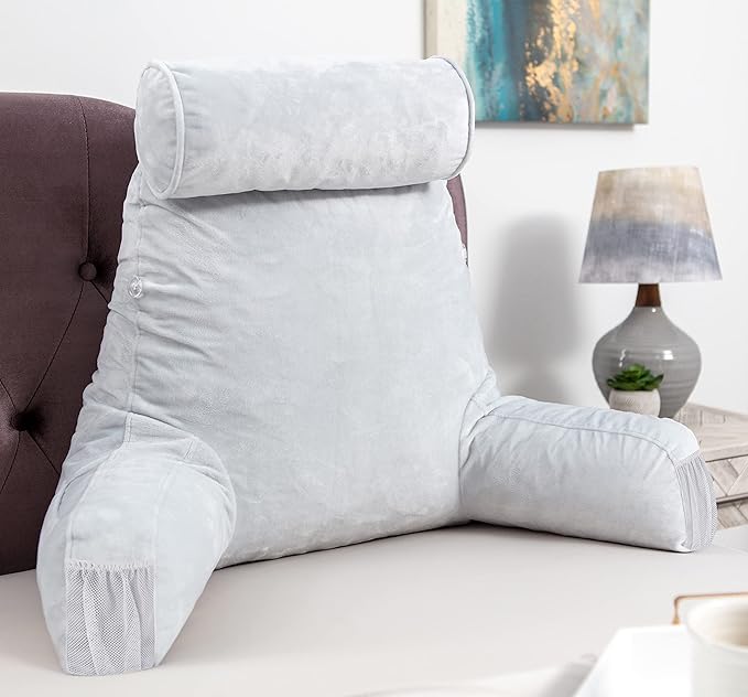 Husband Pillow Medium Light Grey, Backrest - Image 8