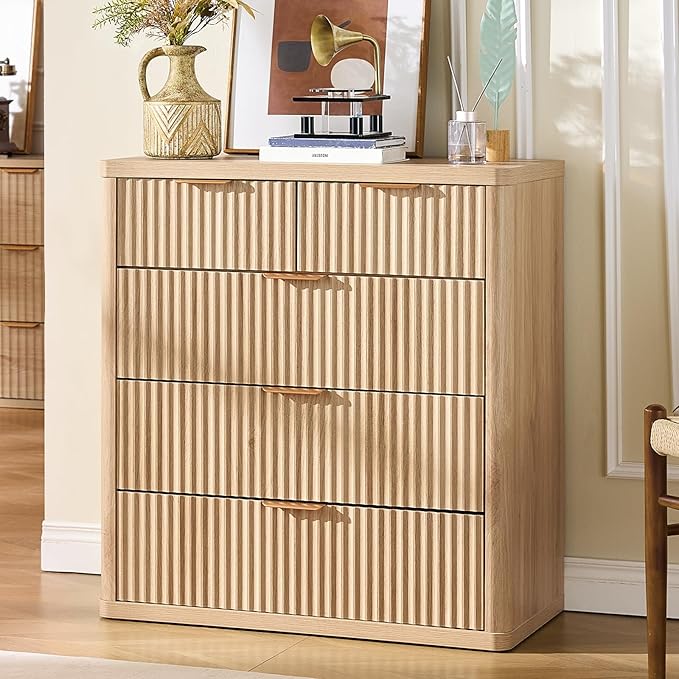 LEYAOYAO Fluted 5 Drawers Dresser - Image 6