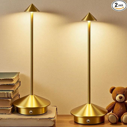 2 Pack Cordless LED Table Lamp, Rechargeable 5200mAH Battery Operated Lamp by Unknown