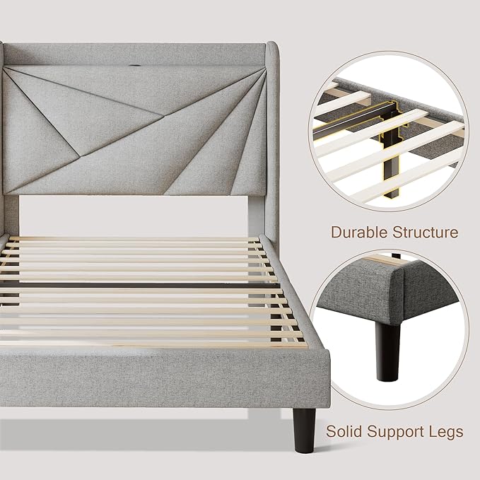 Twin Size Upholstered Bed Frame - Image 6