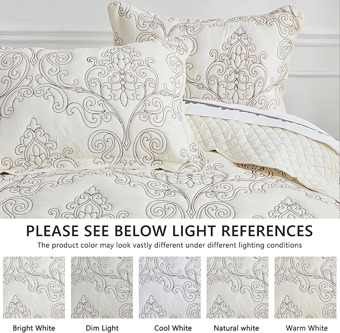 CHIXIN Oversized King Bedspread 128x120 Extra Wide - Image 4