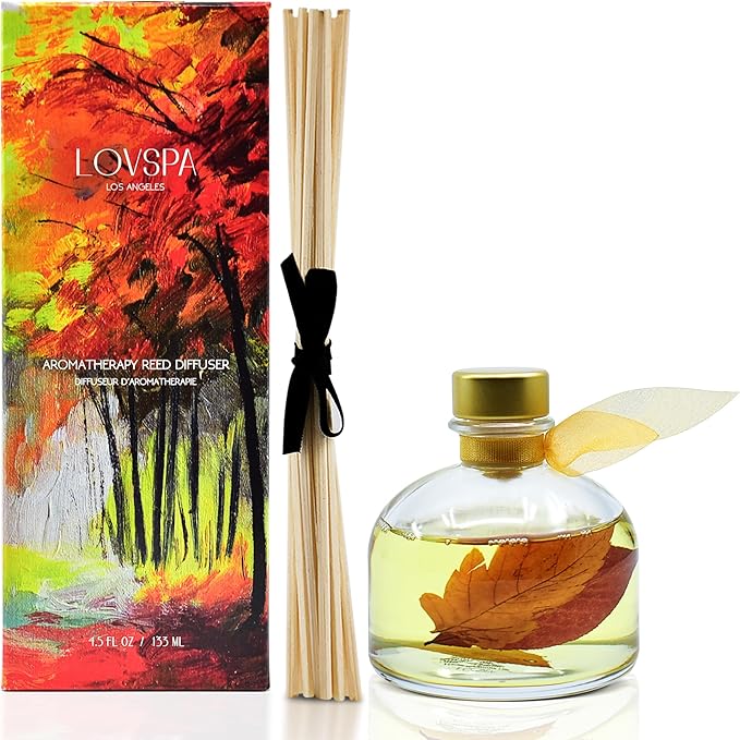 LOVSPA Reed Diffuser Set, Sugar & Spice Scented Oil Diffuser - Image 3