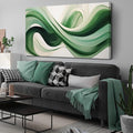 JuhaiArt Abstract Wall Decorations Large Green Canvas Wall Art White Artwork Art by JuhaiArt
