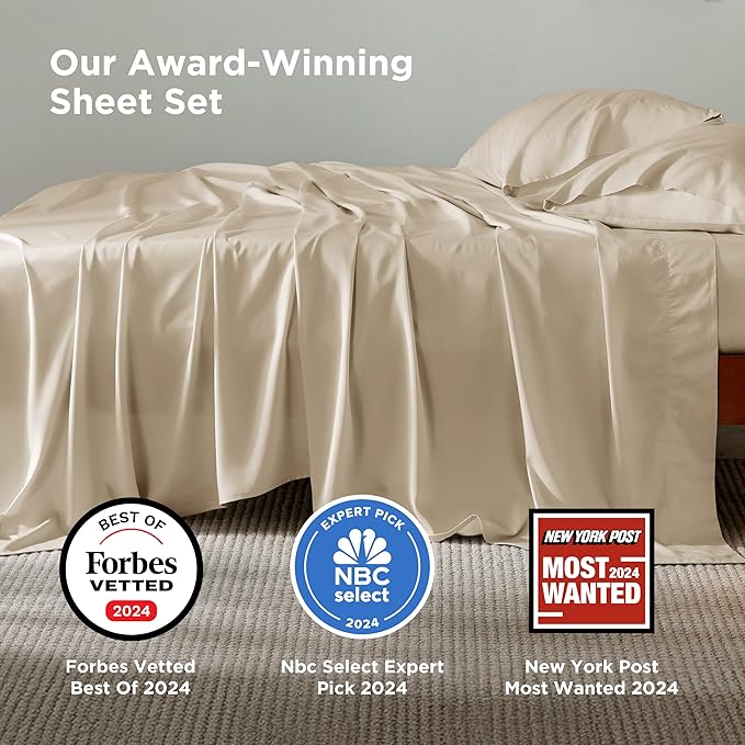 Bedsure California King Sheet Sets, Cooling Sheets - Image 3
