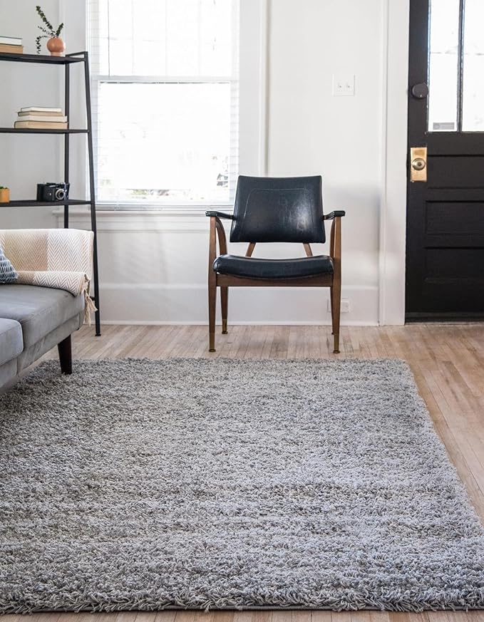 Unique Loom Solid Shag Collection Area Rug - Image 4