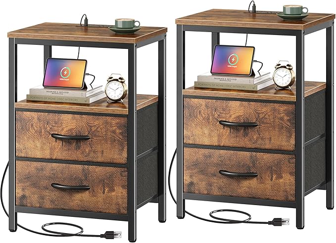 Huuger Nightstands Set of 2, End Tables by Huuger