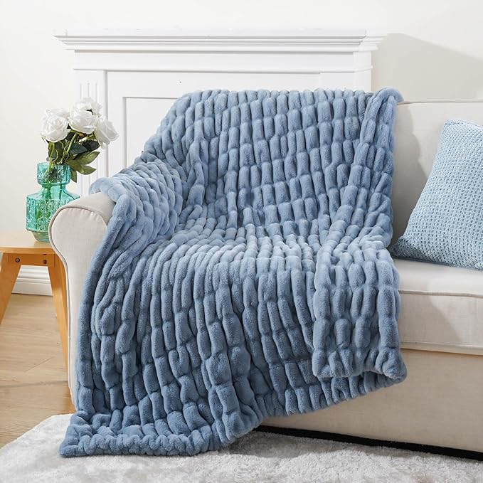 BATTILO HOME Faux Fur Throw Blanket - Image 2