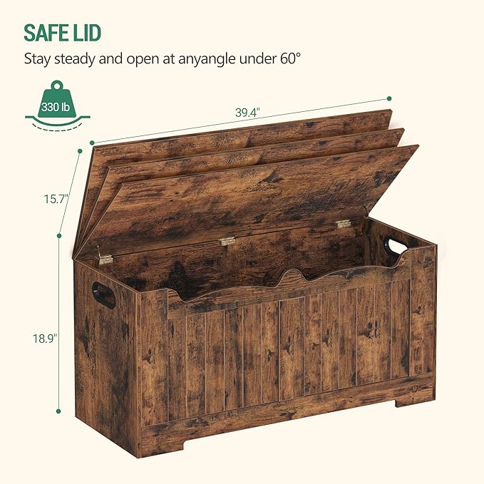 Hzuaneri 39.4" Storage Chest, Storage Bench Trunk - Image 3