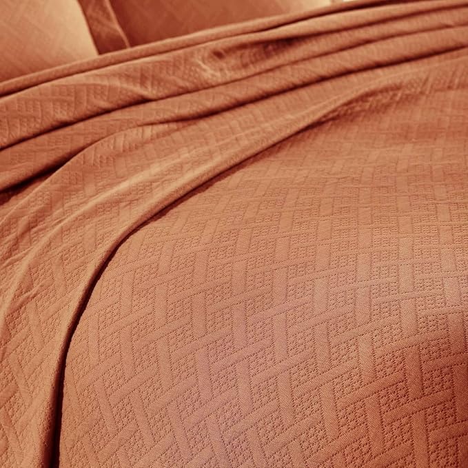 Superior 100% Cotton Basket Weave Bedspread - Image 3