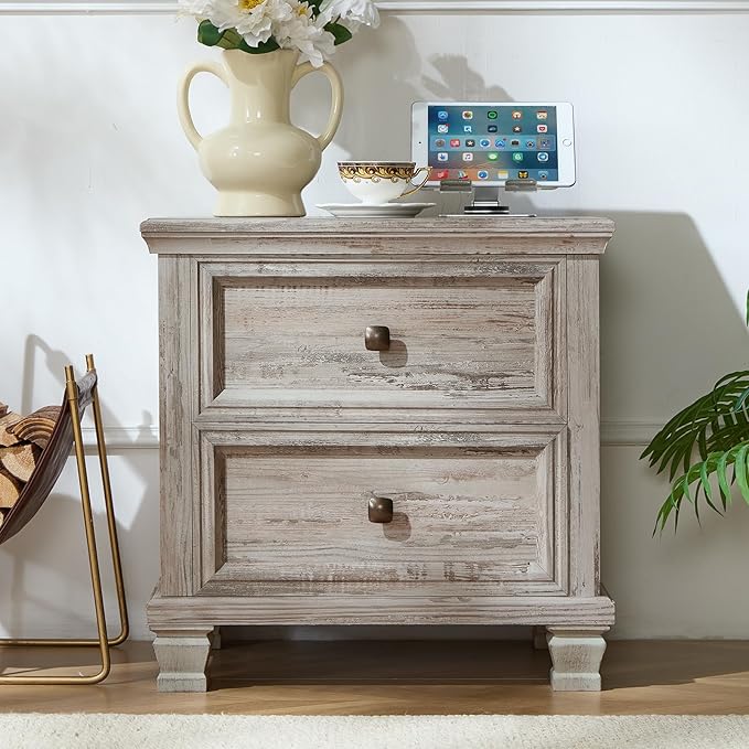 SAVOR LIFE Farmhouse Nightstand by SAVORLIFEFurniture