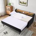 Twin Size Daybed with Pop Up Trundle Bed, Linen Fabric Upholstered Day Bed by BEQAIWhereArtMeetsLiving