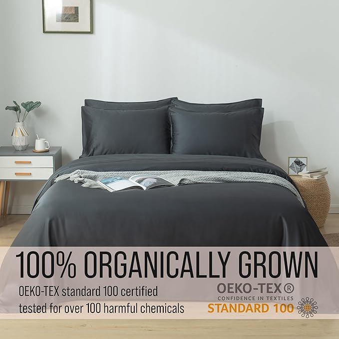 Bella Coterie 6 Piece Luxury Bamboo Viscose Split Top King Size Sheet Set | 34" - Image 5