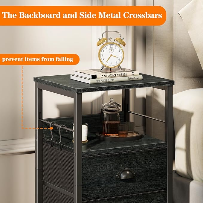 Furologee Nightstands Set 2, Night Stand - Image 6